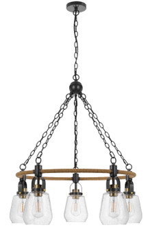 Kavala Five Light Chandelier in Burlap/Antique Brass (225|FX-3824-5)