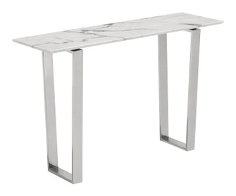 Atlas Console Table in White, Silver (339|100709)