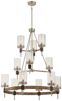 Bridlewood 12 Light Chandelier in Stone Grey w/Brushed Nickel (7|4641-106)