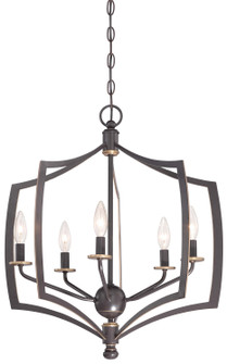 Middletown Five Light Chandelier in Downton Bronze w/Gold Highlights (7|4375-579)