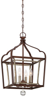 Astrapia Four Light Pendant in Dark Rubbed Sienna With Aged Silver (7|4343-593)