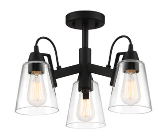 Beckonridge Three Light Semi Flush Mount in Coal (7|3997-66A)