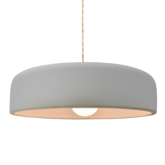 Radiance Collection One Light Pendant in Brushed Nickel (102|CER-6575-MAT-NCKL-BEIG-TWST)
