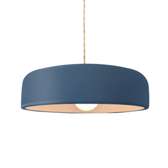 Radiance Collection One Light Pendant in Brushed Nickel (102|CER-6573-MDMT-NCKL-BEIG-TWST)