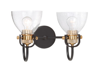 Monico Two Light Bath in Bronze W/Natural Brushed Brass (7|3362-416)