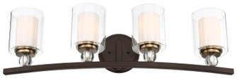 Studio 5 Four Light Bath in Painted Bronze w/Natural Brushed Brass (7|3080-416)