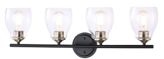 Winsley Four Light Wall Lamp in Coal w/Stained Brass (7|2434-878)