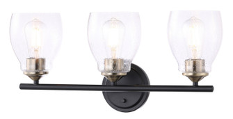 Winsley Three Light Wall Lamp in Coal w/Stained Brass (7|2433-878)