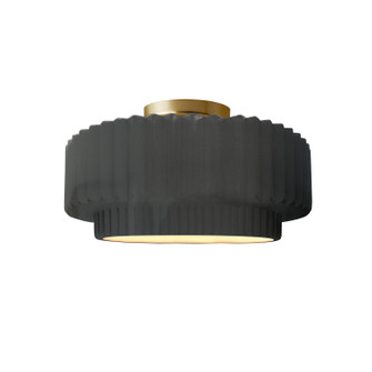 Radiance Collection One Light Semi-Flush Mount in Brushed Brass (102|CER-6370-GRY-BRSS)