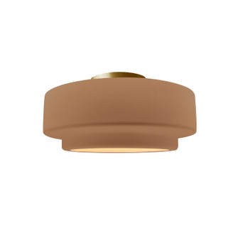 Radiance Collection One Light Semi-Flush Mount in Brushed Brass (102|CER-6360-ADOB-BRSS)