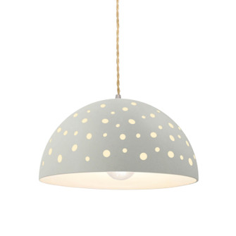 Radiance Collection One Light Pendant in Brushed Nickel (102|CER-6257-MAT-NCKL-BEIG-TWST)