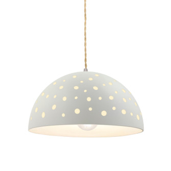 Radiance Collection One Light Pendant in Brushed Nickel (102|CER-6257-BIS-NCKL-BEIG-TWST)