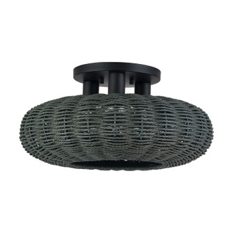 Deluna Three Light Semi-Flush Mount in Black (107|60158-04)