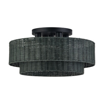 Weavington Four Light Semi-Flush Mount in Black (107|60119-04)