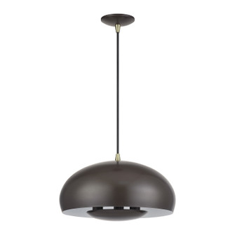Domma Three Light Pendant in English Bronze w/Antique Brass (107|51516-92)