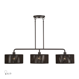 Acordia Three Light Linear Chandelier in English Bronze (107|49129-92)