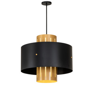 Cilindro One Light Pendant in Solar Black & Sahara Gold (57|289472)