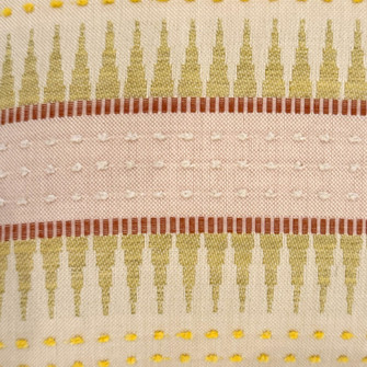 Backgammon Outdoor Pillow in Yellow And Coral (52|64093)