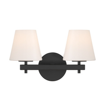 Colton Two Light Wall Sconce in Black (60|COL-202-BK)