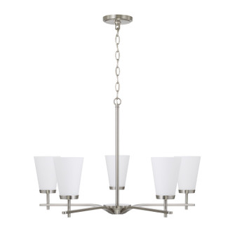 Drake Five Light Chandelier in Brushed Nickel (65|461051BN-660)