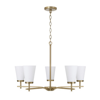 Drake Five Light Chandelier in Aged Brass (65|461051AD-660)