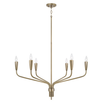 Palmer Six Light Chandelier in Antiqued Brass (65|460461ANB)