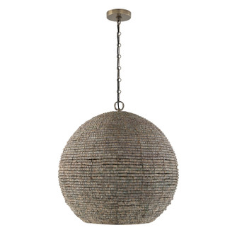 Morada One Light Pendant in Aegean Grey and Dark Brass (65|359711AGD)