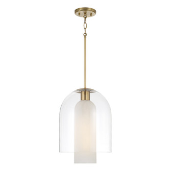 Liz One Light Pendant in Aged Brass (65|358911AD)