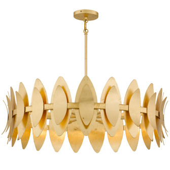 Hayley Six Light Pendant in Gold Leaf (10|HAY2837GFL)