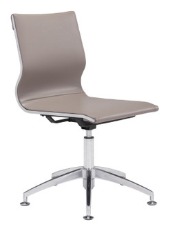 Glider Conference Chair in Taupe, Silver (339|100379)