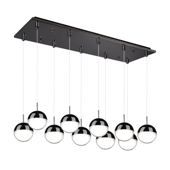 Pluto LED Pendant in Black Chrome (347|MP402801BC-10)