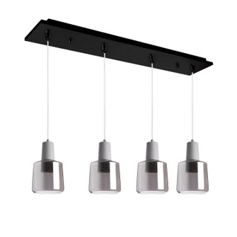 Samson LED Pendant in Black/Smoked Glass (347|MP12506BKSM-04)