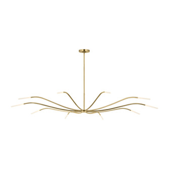 Lajos LED Chandelier in Hand-Rubbed Antique Brass (182|SLCH81627HABEG)