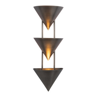 Versus Three Light Wall Sconce in Aged Steel (452|WS341328STA)