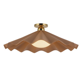 Furrow One Light Semi-Flush Mount in Peach (452|SF354125PEC)