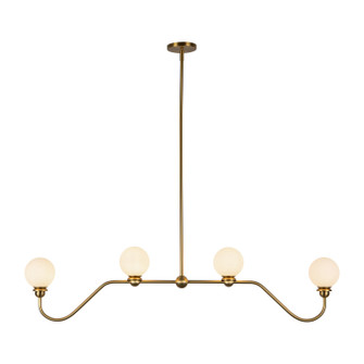Beckett Four Light Linear Pendant in Brushed Gold (452|LP408148BG)
