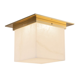 Mineral One Light Flush Mount in Patina Brass/Alabaster (452|FM356118PTBAR)