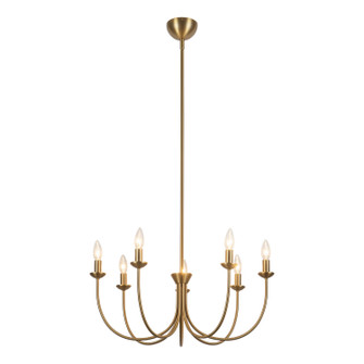 Ember Seven Light Chandelier in Brushed Gold (452|CH419726BG)