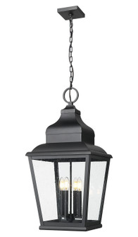 Raphael Four Light Outdoor Chain Mount Ceiling Fixture in Sand Black (224|5029CHXL-BK)