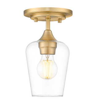 Joliet One Light Flush Mount in Burnished Brass (224|473F1-BBR)