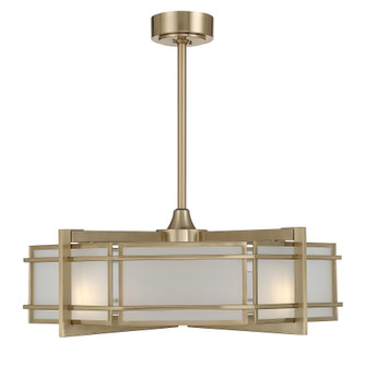 Canterbury Four Light Fan D'Lier in Noble Brass (51|30-FD-495-127)