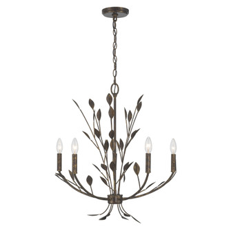 Laska Five Light Chandelier in Enchanted Bronze (51|1-6706-5-334)