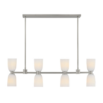 Baldwin Eight Light Linear Chandelier in Satin Nickel (51|1-1249-8-SN)