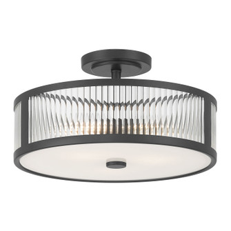 Ardezia Three Light Semi-Flush Mount in Matte Black (59|23303-MB)