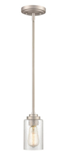Moven One Light Mini Pendant in Satin Nickel (59|9601-SN)