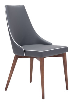 Moor Dining Chair in Dark Gray, Brown (339|100278)