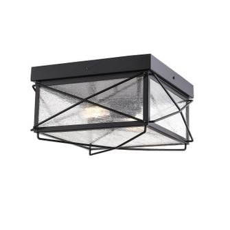 Robinson Two Light Outdoor Flush Mount in Powder Coated Black (59|2616-PBK)