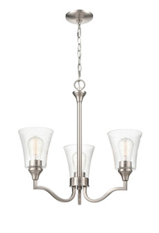 Caily Three Light Chandelier in Brushed Nickel (59|2113-BN)
