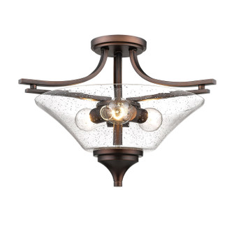 Natalie Three Light Semi-Flush Mount in Rubbed Bronze (59|1483-RBZ)