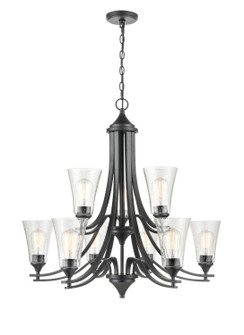 Natalie Nine Light Chandelier in Matte Black (59|1469-MB)